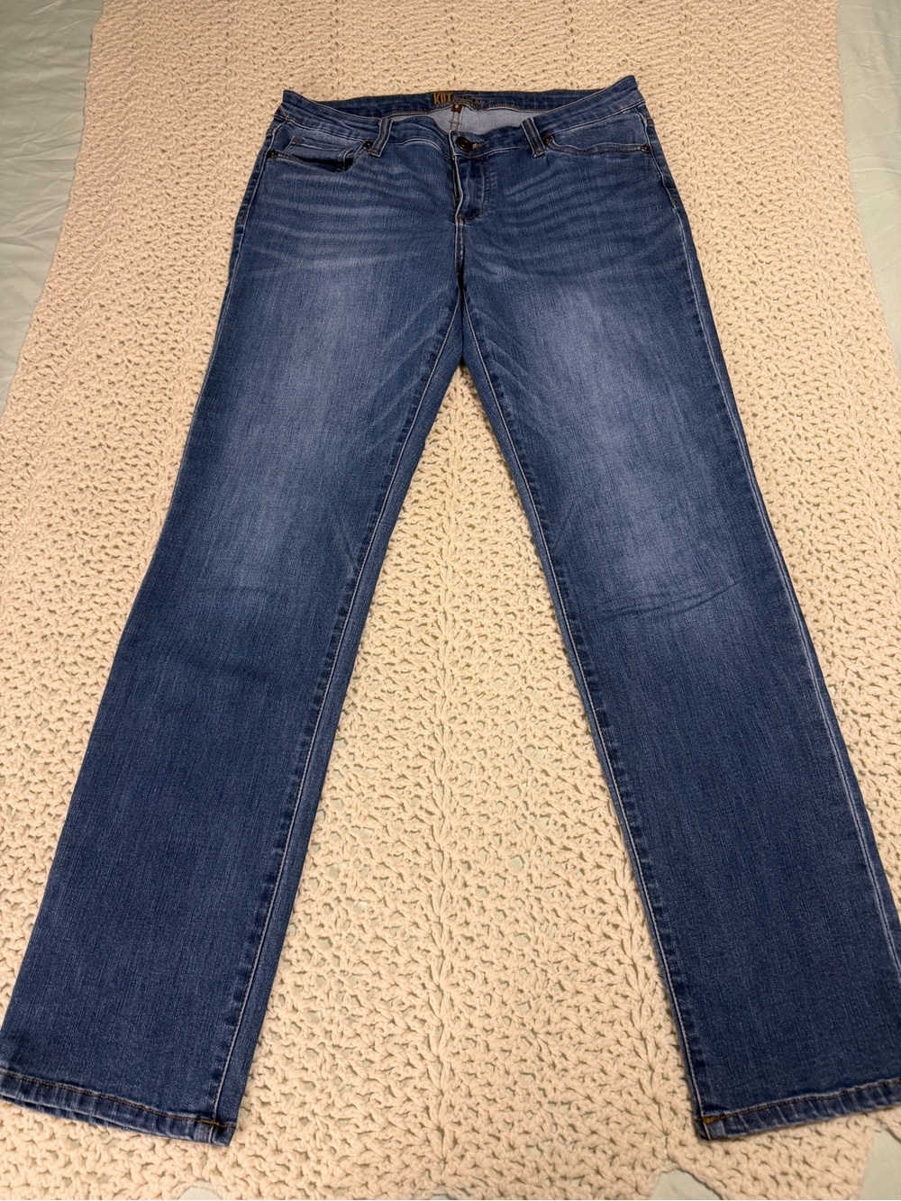 Kut from the Kloth Women's Straight-Leg Jeans in Dark Blue Wash